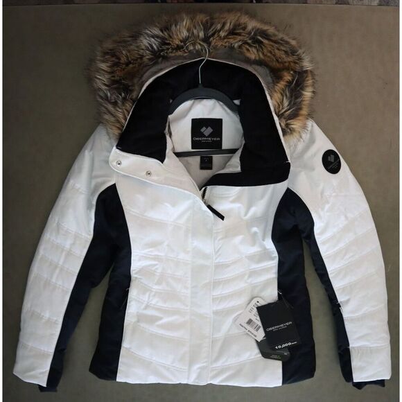 Obermeyer 11225 Women's Sz 6 White Tuscany II Insulated Winter Coat Jacket - Picture 15 of 16